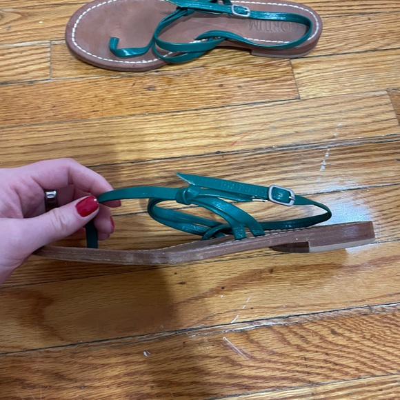 Handmade Italian Leather Sandals Size 10 - Picture 2 of 4